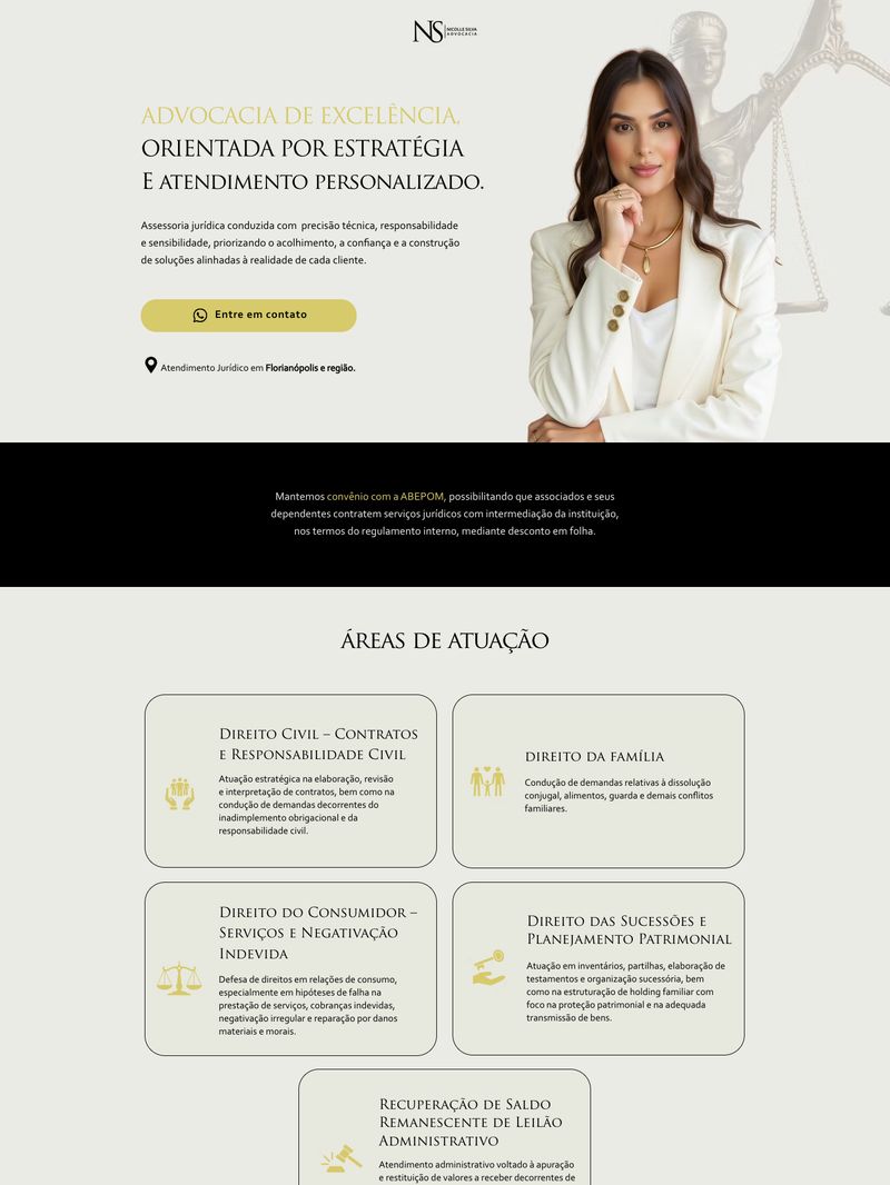 Site de Nicolle Silva Advocacia